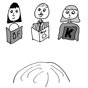 The secret book -- Illustration by Börkur Sigurbjörnsson