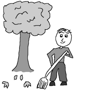The street cleaner -- Illustration by Börkur Sigurbjörnsson