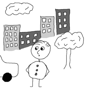 Energy transfer -- Illustration by Börkur Sigurbjörnsson