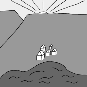 North of nowhere - Illustration by Börkur Sigurbjörnsson