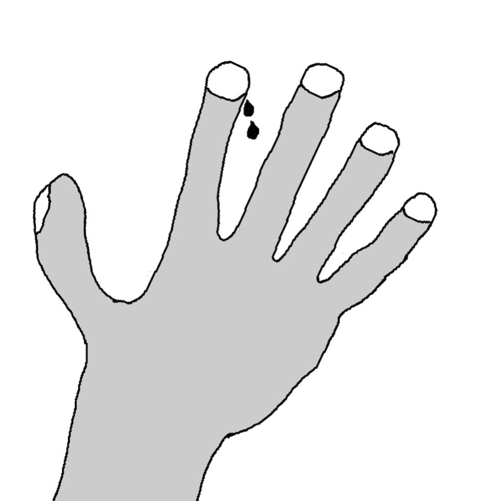 Mordiendo uñas — Ilustración de Börkur Sigurbjörnsson